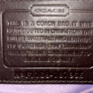 Dark brown Coach purse